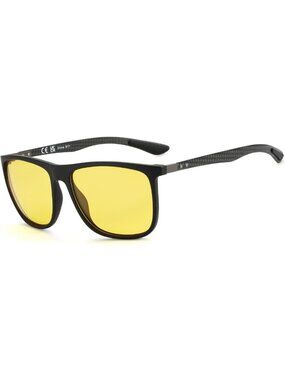 Ultralight Square Polarized Sunglasses for Men - UV400 Protection, Carbon Fiber